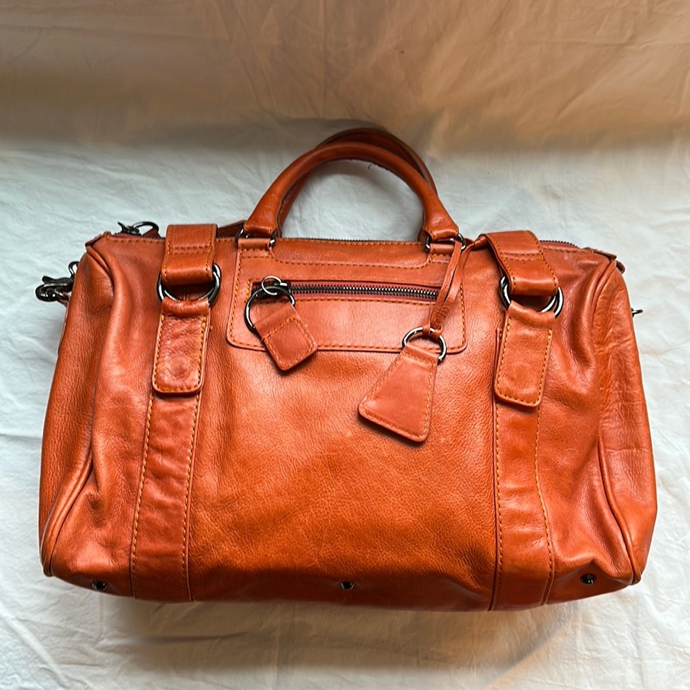 Burnt Orange Leather TRACE Purse / Tote Like New